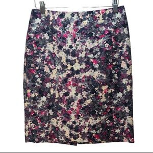 Talbots Watercolor Floral Print Skirt